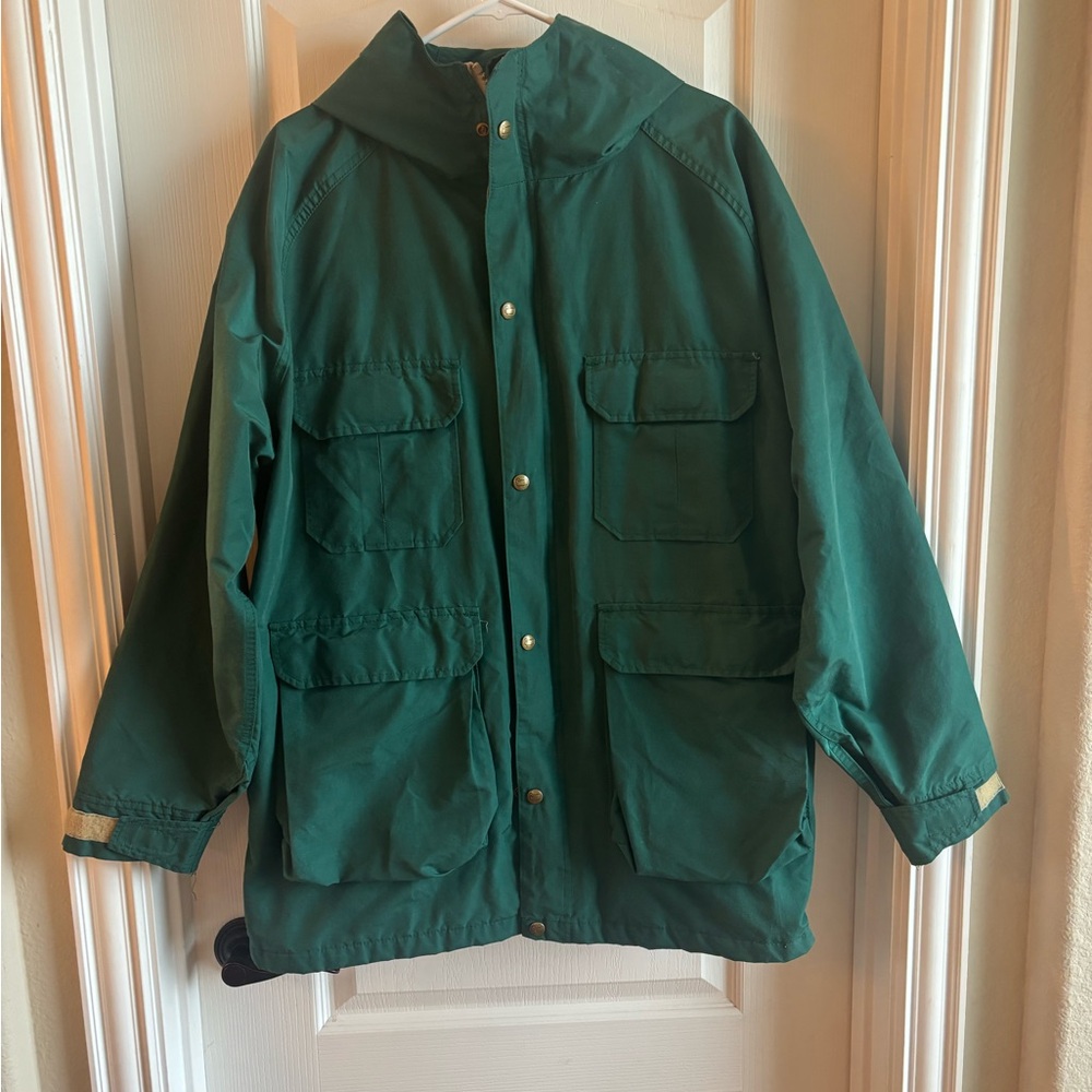 Men's Vintage Emerald Green Raincoat